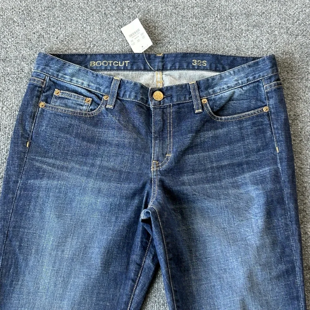JCrew  Jeans Womens 32S Boot Cut Medium Wash Stretch Denim USA‎ Made 34x30 New